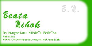 beata mihok business card